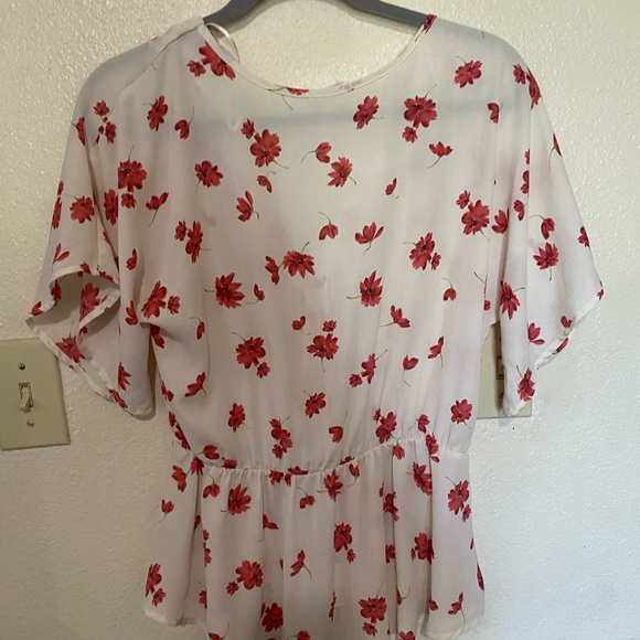 Sienna Sky White Flutter Sleeve Wrap Blouse - Picture 2 of 2